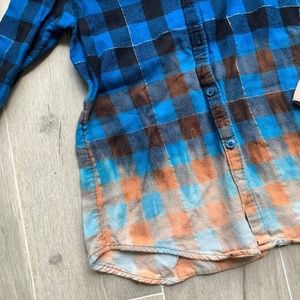 Faded Glory Distressed plaid long sleeve